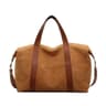 Womens Leopard Print Suede Boston Bag With Spacious Interior And Dual Carry Handles 1