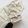 Womens Thousand Bird Grid Small Square Shoulder Messenger Bag 0