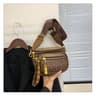 Women Retro Crossbody Waist Bag With MultiLayer Storage And Vintage Print 0