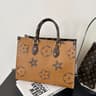 Womens Large Capacity Retro Print Tote Bag For Everyday Commuting 0