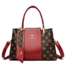 Women Large Capacity Soft Leather Shoulder Crossbody Handbag With Fashion Print 1
