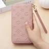 Unisex Large Capacity Ziparound Wallet With 36Card Holder And Wristlet 2
