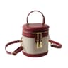 Women Cylinder Bucket Bag With Adjustable Crossbody Shoulder Strap 0
