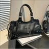 Womens MotorcycleInspired Crossbody Bag With Wide Shoulder Strap 2