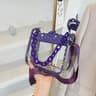 Clear PVC Crossbody Bag For Women With Chain Strap Small Jelly Purse 1