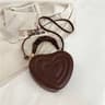 Women Heart Shoulder Crossbody Bag In PU Leather With Retro Style 1