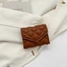 Mini Quilted Embroidered Coin Purse For Women Compact Square Wallet 2