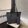 Women Checkerboard Tote Bag Set Matching Shoulder Handbags 0