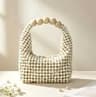Handmade Wooden Bead Bucket Bag For Women Casual Beach Shoulder Tote 0