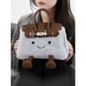 Cute Cartoon Face Plush Mini Handbag With Faux Fur Exterior And Top Handles 2