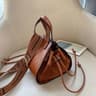 Vintage Women Leather Crossbody Mini Bucket Bag With Adjustable Strap 2