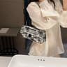 Womens Fabric Underarm Shoulder Bag With Buckle Closure 1