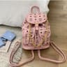 Classic Printed Drawstring Backpack For Women Stylish Travel And Everyday Bag 1