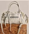 Women Vintage Print PU Leather Tote Bag With Shoulder Strap 1