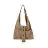 Vintage Suede Shoulder Bag For Women Large Capacity Tote Handbag 0