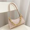 Women Crocodile Pattern Shoulder Bag With Chain Strap And PU Leather Finish 3