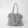 Plush Crossbody Bag For Women With Lace Details 4