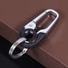 Stainless Steel Carabiner Keychain With Double Key Rings 1