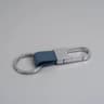 Custom Logo Leather  Metal Carabiner Keychain With Double Rings 12