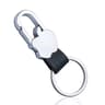 Custom Logo Leather  Metal Carabiner Keychain With Double Rings 22