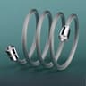 Universal Nylon Shower Hose 15 M  2 M Black  Silver Flexible Bathtub  Handheld Shower Extension 2