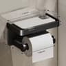 Stainless Alloy NoDrill WallMounted Toilet Paper  Tissue Holder Rack 4