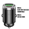 100 W Hidden Car USB Charger Dual USB Port Cigarette Lighter Adapter With 30 W PD Fast Charging iPh 1