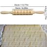 Christmas Embossed Wooden Rolling Pin  3D Engraved Holiday Cookie  Baking Roller 4