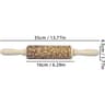 Christmas Embossed Wooden Rolling Pin  3D Engraved Holiday Cookie  Baking Roller 13