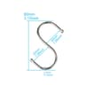 10 Pcs 304 Stainless Steel S Hooks  Heavy Duty Kitchen Railing Hanging Hooks For Clothes Handbags