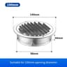 Round Stainless Steel Air Vent Grille  Exterior Wall Vent Cover With Insect Protection 10