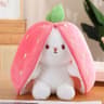 Transformable Bunny Plush Toy  Cute Strawberry  Carrot Rabbit Stuffed Doll For Kids 7