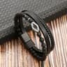 Mens Tiger Eye Beaded Leather Bracelet  MultiLayer Classic Handmade Fashion Jewelry Gift 15