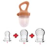 5in1 Baby Fruit Feeder  Teething Pacifier Set  Silicone Mesh Food Feeder With Interchangeable Nippl 8