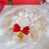 Christmas Pet Collar Scarf  Lace Knitted Wool Neckwear For Cats  Dogs Festive Holiday Accessory 13