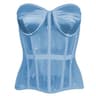 Strapless Corset Bustier For Women  Breathable Mesh Boned Bodice With Bra LaceUp Tummy Control Wais 8