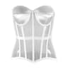 Strapless Corset Bustier For Women  Breathable Mesh Boned Bodice With Bra LaceUp Tummy Control Wais 14