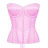 Luxury Strapless Corset Bustier For Women  Transparent Mesh Steel Boned Bodice LaceUp Top With Supp 10