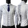 Mens Vintage Corset Waistcoat  LaceUp Boned Abdomen Shaping Vest Tummy Control Waist Girdle For For 18