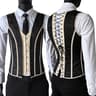 Mens Vintage Corset Waistcoat  LaceUp Boned Abdomen Shaping Vest Tummy Control Waist Girdle For For 20