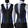 Mens Vintage Corset Waistcoat  LaceUp Boned Abdomen Shaping Vest Tummy Control Waist Girdle For For 22