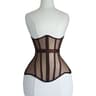Women Steel Boned Underbust Mesh Corset  LaceUp Waist Trainer Bustier For Shaping  Stage Costume 8