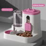 Automatic Dog Cat Feeder And Water Dispenser Set  Gravity Food Feeder And Waterer With Pet Food Bow 8
