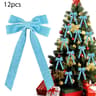 12 Pcs Pink Velvet Christmas Tree Bows  Large Rustic Ribbon Ornaments For Tree Wreaths And Garland  8