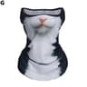 3D Animal Print Unisex Face Bandana Mask With Ear Loops  UV Sun Protection Neck Gaiter Balaclava Fo 12