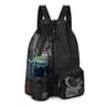 Mesh Drawstring Beach Backpack Set With Wet Bag  Perforated Swimming  Gym Storage Bag For Pool Yoga 6
