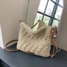 Handwoven Straw Crossbody Beach Bag  HollowOut Summer Woven Shoulder Purse Lightweight Vacation Tot 6