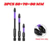 Magnetic D1 Impact Driver Bits  AntiShock NonSlip Phillips Cross Screwdriver Bit Set Hard Steel For 6