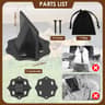 Portable Carbon Steel Kindling Splitter Manual Log Wood Splitter Tool With Storage Bag For Home Cam 6