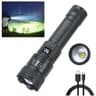 2000LM Tactical LED Flashlight With Power Display USB Rechargeable Zoom Torch For Camping Fishing   6
